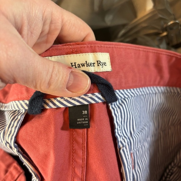 Hawker Rye Nantucket Red Flat Front Shorts with Classic Style - Picture 4 of 8